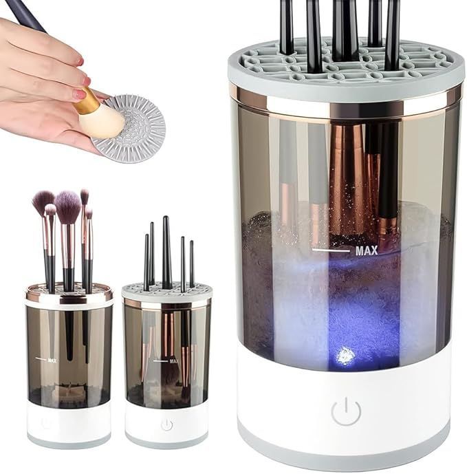 メイクブラシ洗浄機 3in1 電動 洗浄剤使いOK USB式 メイク