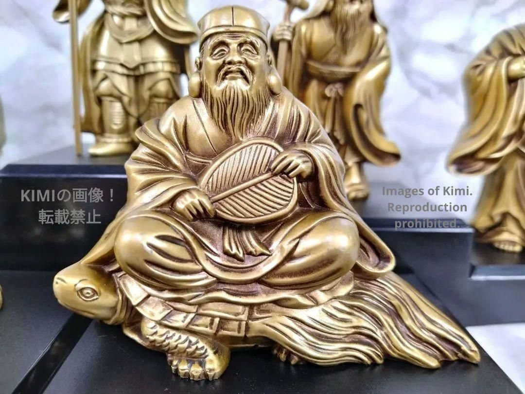七福神 7体セット 飾り台付き シルキーゴールド 縁起物 置物 七福神 飾り台付 縁起物 置物 七福神 飾り台付き シルキーゴールド 日本製 送料