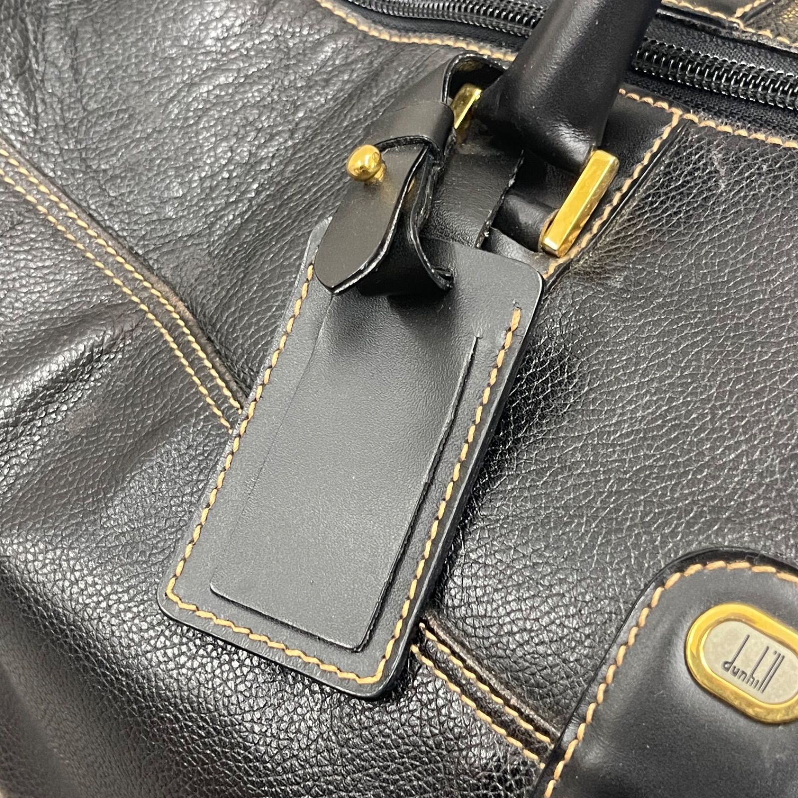 dunhill ダンヒル ボストンバッグ レザー 大容量 ロゴ金具 ブラック dunhill ダンヒル ボストンバッグ レザー 大容量 ロゴ金具 ブラック