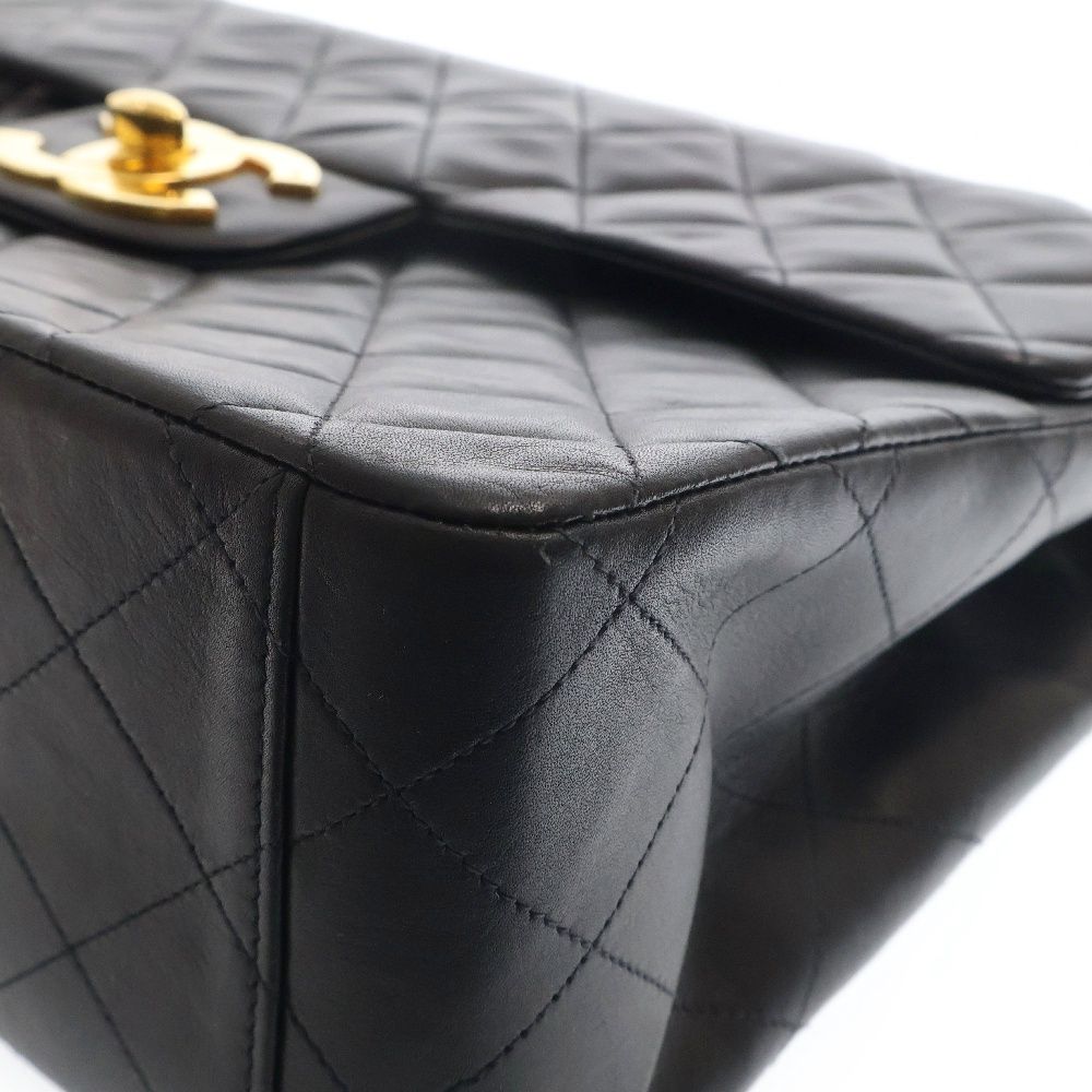 CHANEL (シャネル) デカマトラッセ シングルフラップ ダブルチェーン  