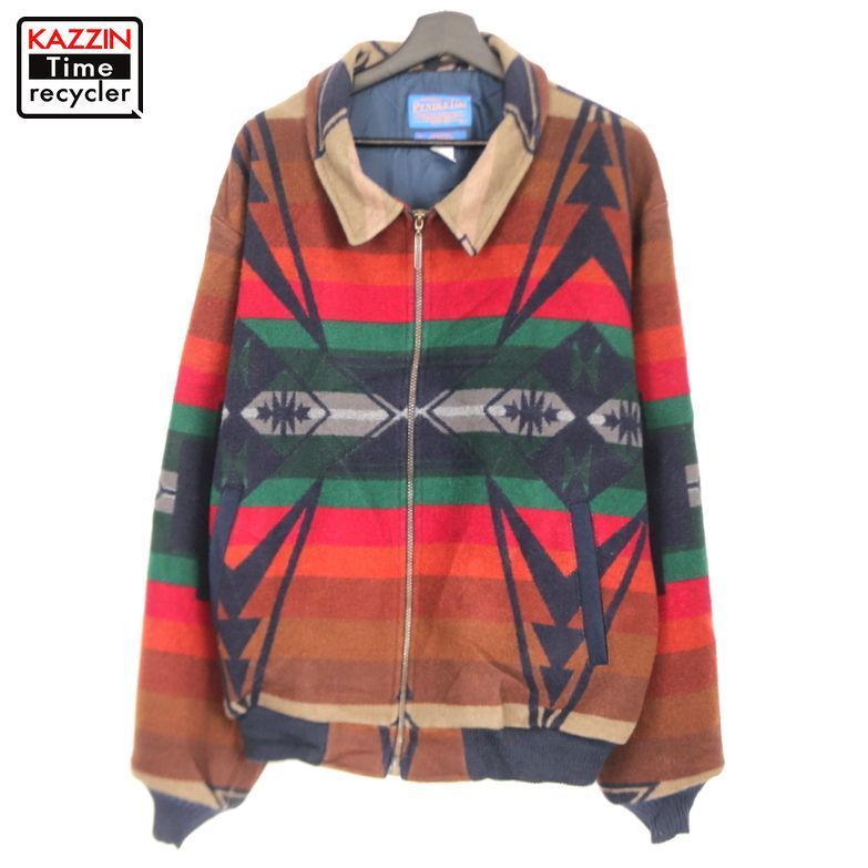 90s USA製 PENDLETON ネイティブ柄 ウール ジャケット メンズ