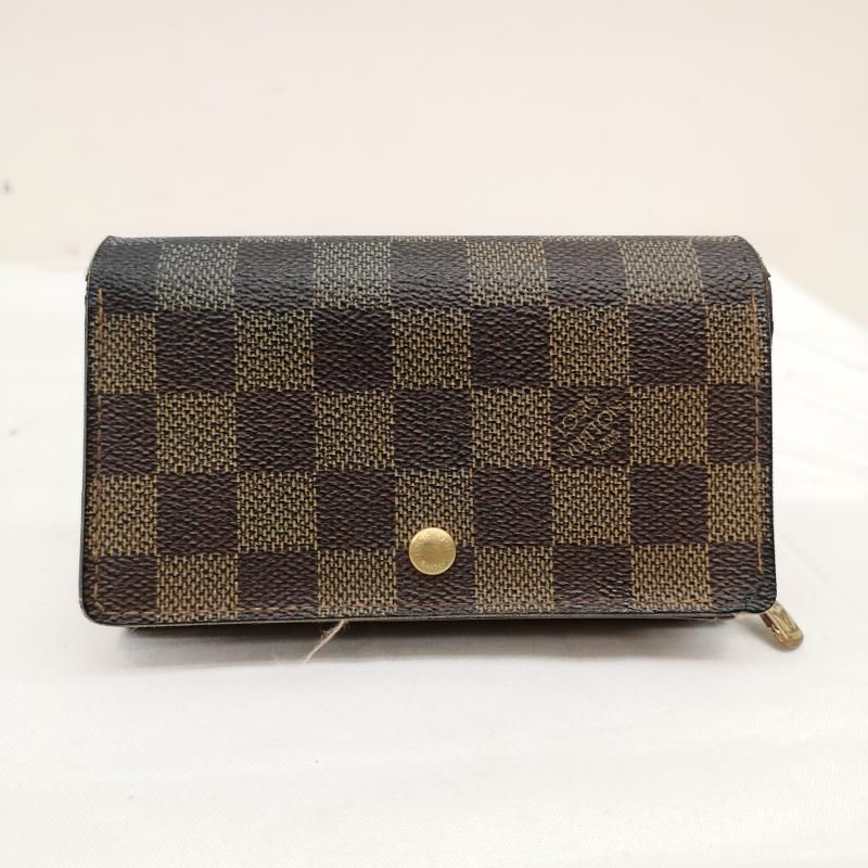 LOUIS VUITTON ルイヴィトン 財布 二つ折り ダミエ ポルト モネ ビエ トレゾール 2つ折 L字型ファスナー 財布 N61730