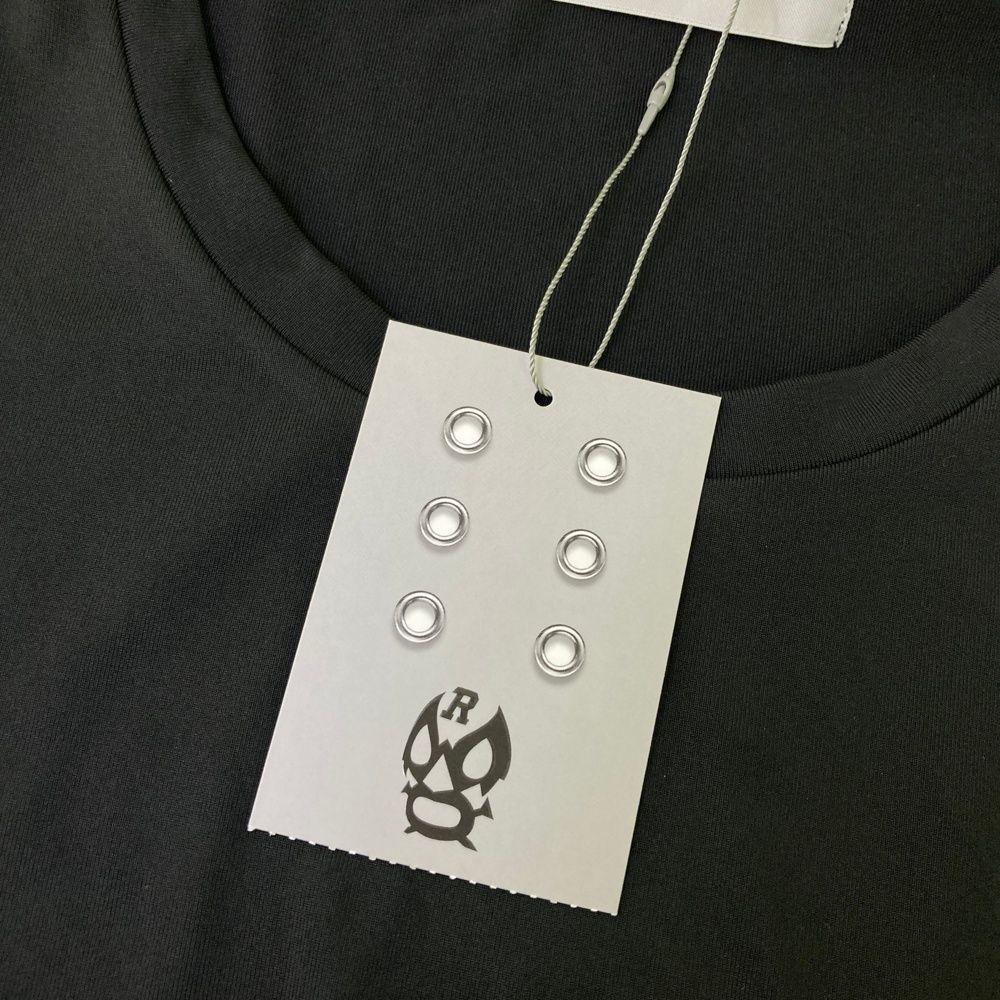 サイズ：6 RUSSELUNO ラッセルノ 長袖Tシャツ 袖ロゴ ブラック系