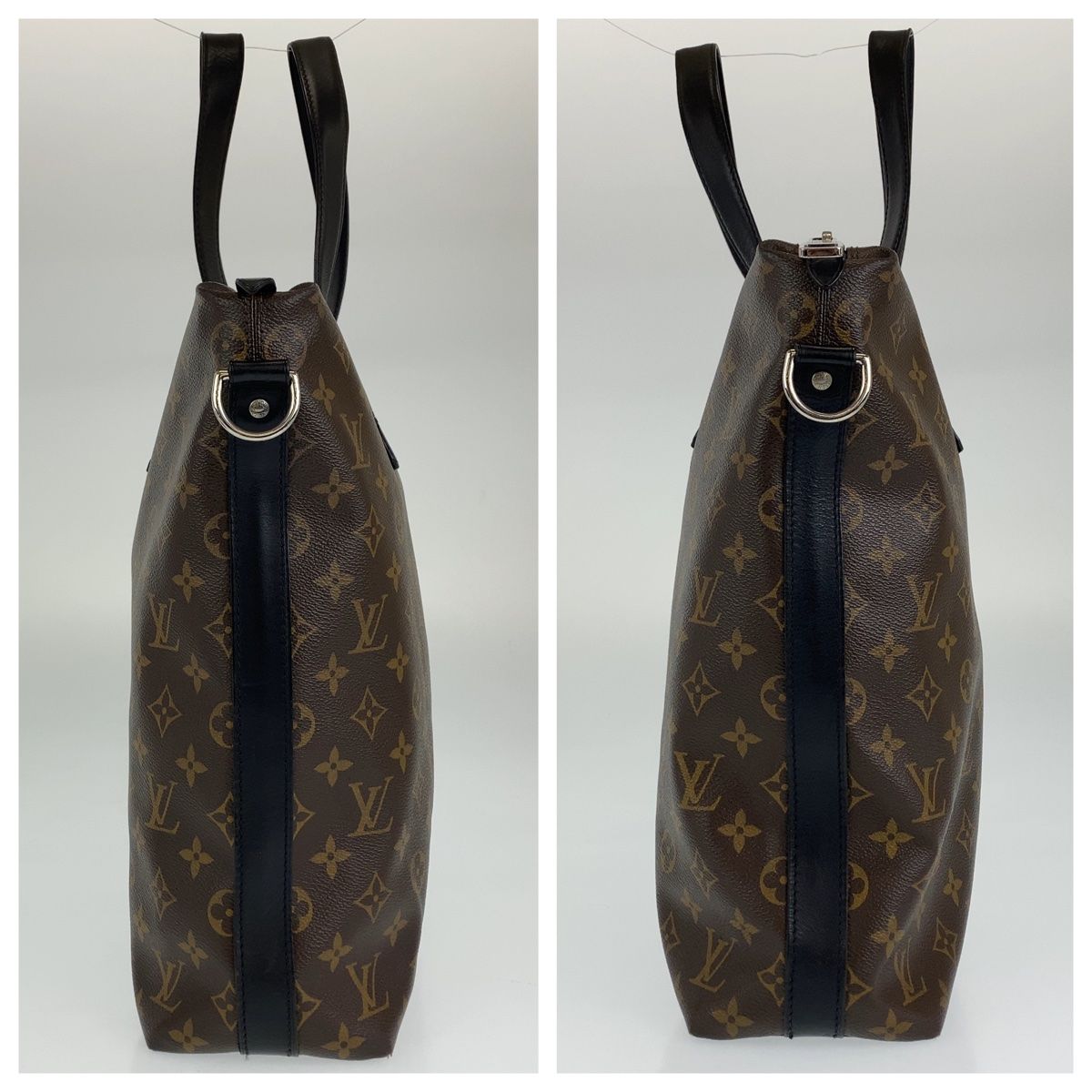 LOUIS VUITTON ルイヴィトン モノグラム キタン ブラウン 茶 シルバー金具 PVC M40388 トートバッグ ショルダーバッグ メンズ  404014【中古】