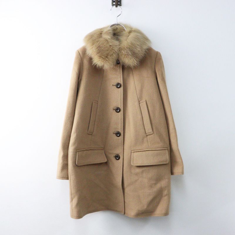 JILL STUART ブラウンファーコート Mサイズ ジルスチュアート JILLSTUART フォックスファー付き ステン