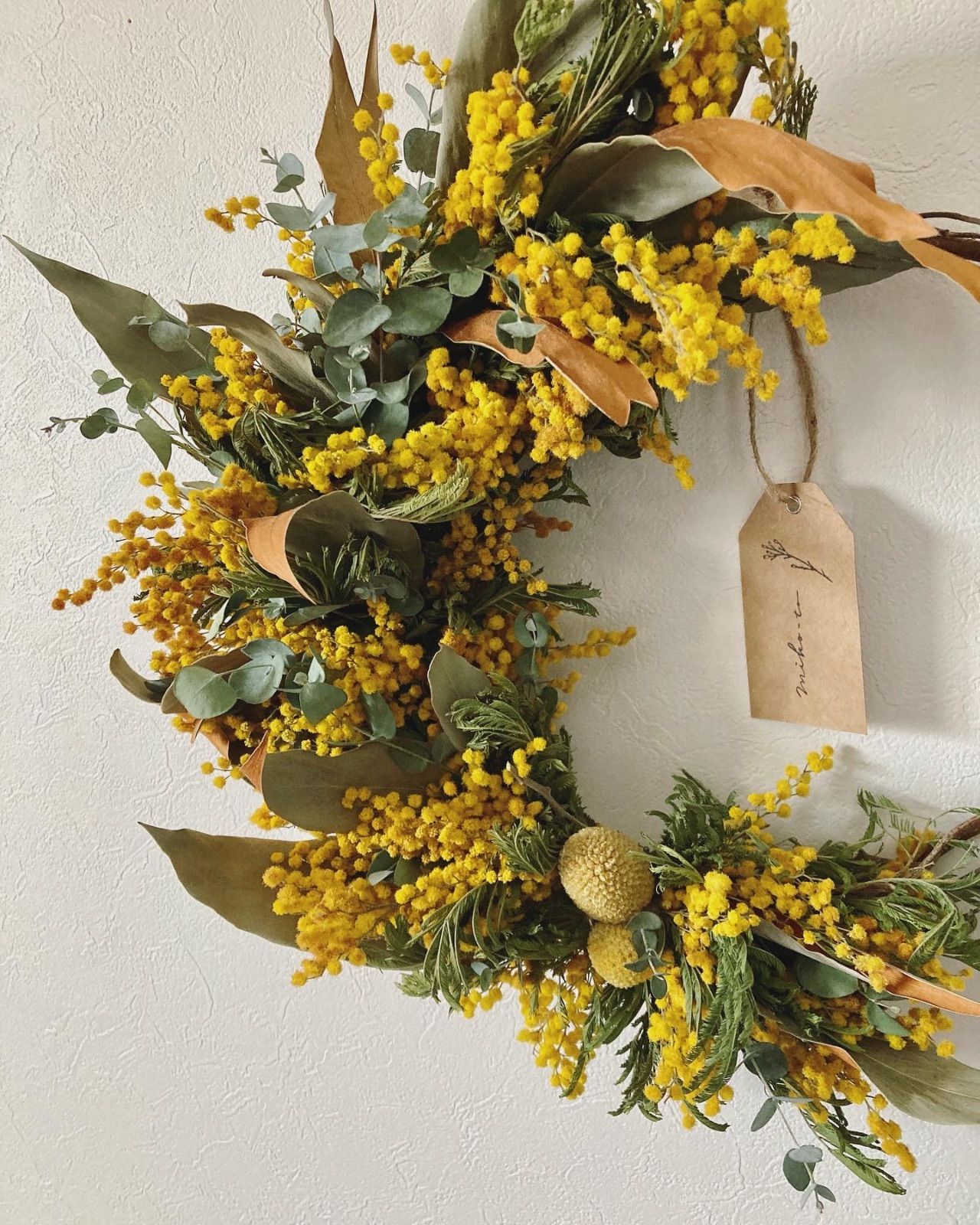 ミモザ.グレビレアゴールドのハーフリース❁︎ 小売 ミモザ.グレビレア