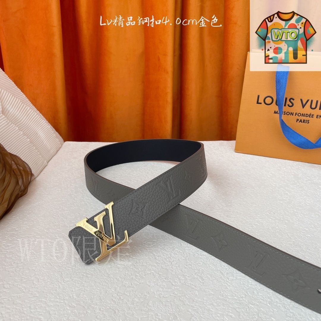 Louis Vuitton レザー ストラップ ベルト LOUIS VUITTON - LOUIS VUITTON ベルトブレイテッド チェーン
