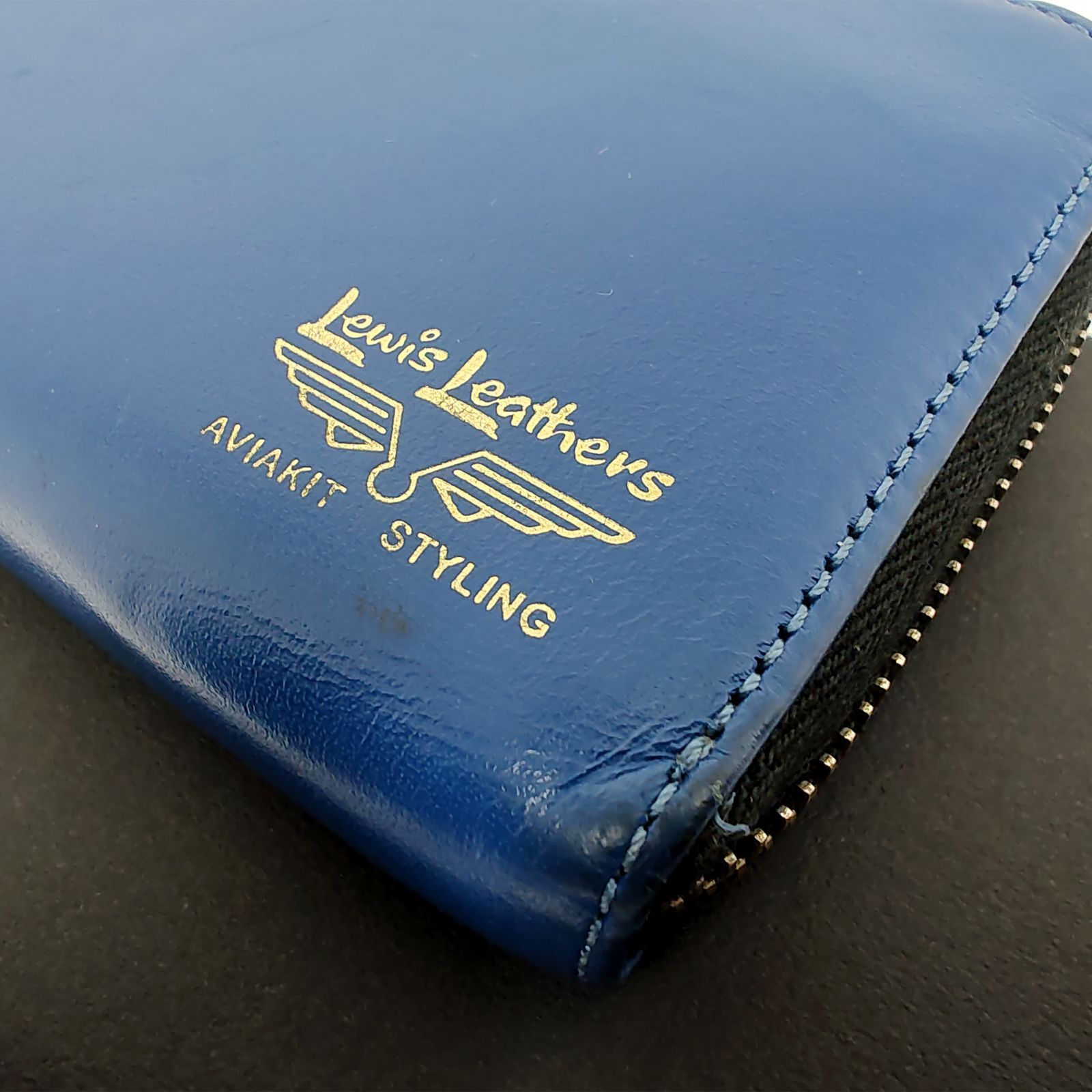 未使用　ルイスレザー✖️ポーター長財布 Lewis Leathers x PORTER LONG WALLET 長財布 馬革 ブルー