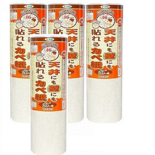 アサヒペン 天井にも壁にも貼れるカベ紙 ４６ＣＭＸ２０Ｍ ＡＰＧ−４２ 4本セット