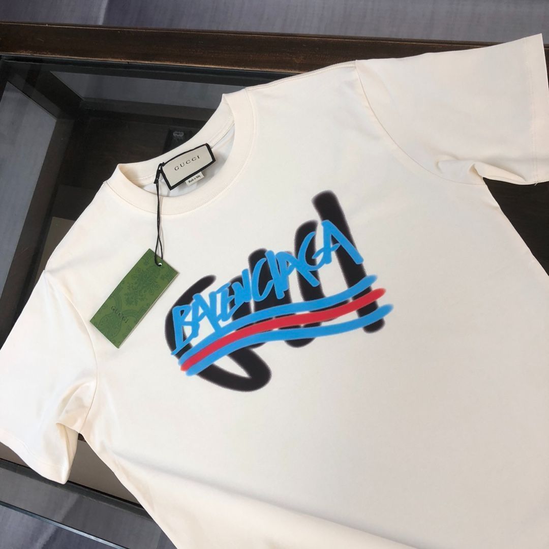 GUCCI ホワイト Tシャツ クルーネック Jersey T-shirt with Web in white | GUCCI® US