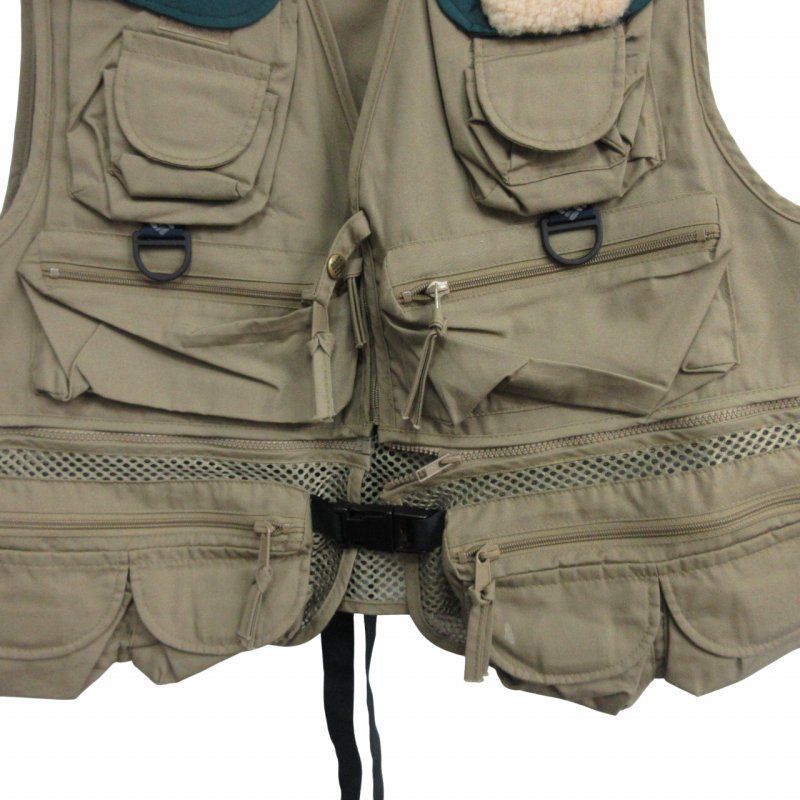 コロンビア Columbia フィッシングベスト グリーン L Amazon.co.jp