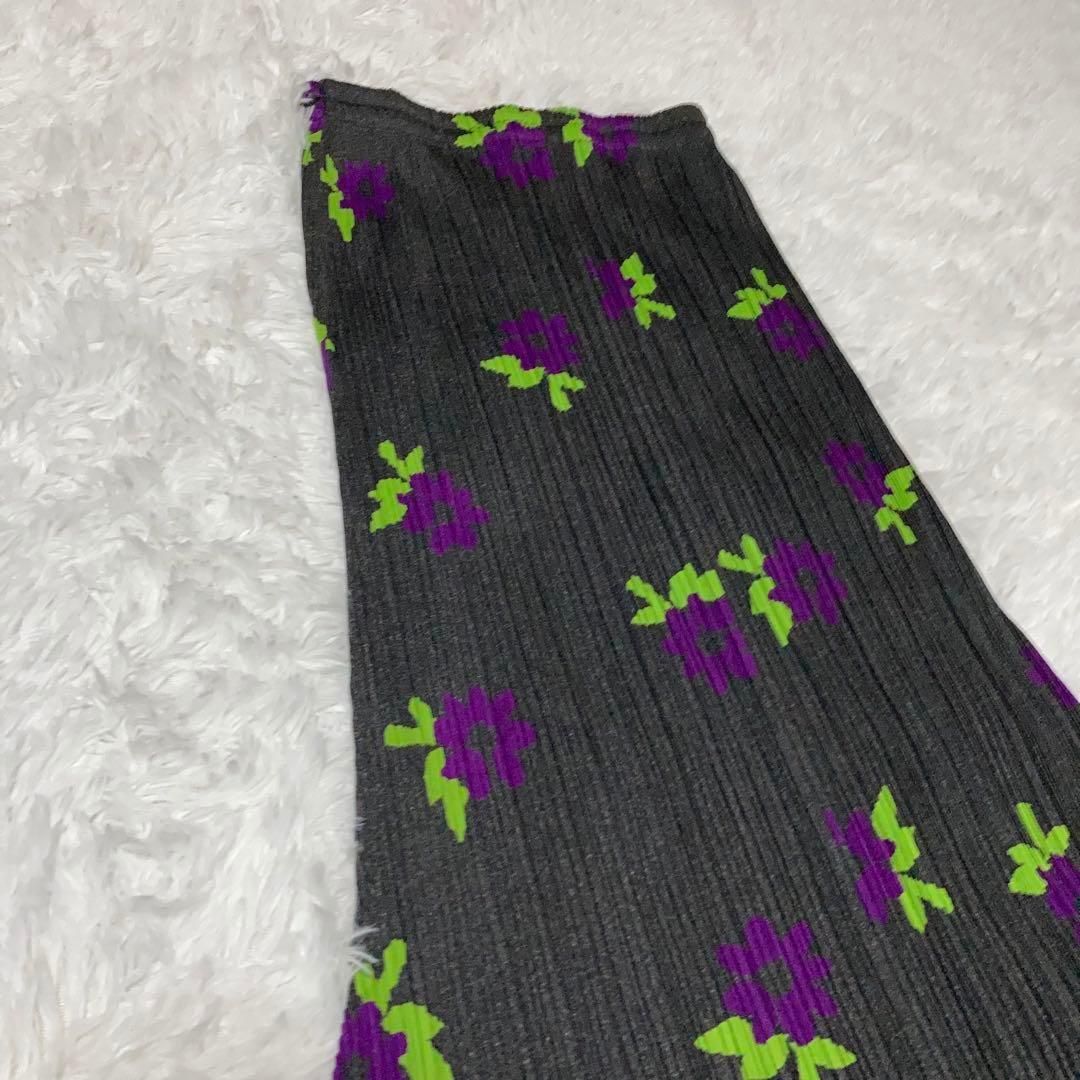 美品】PLEATS PLEASE スカート 花柄 総柄 マキシ丈 変形 台形