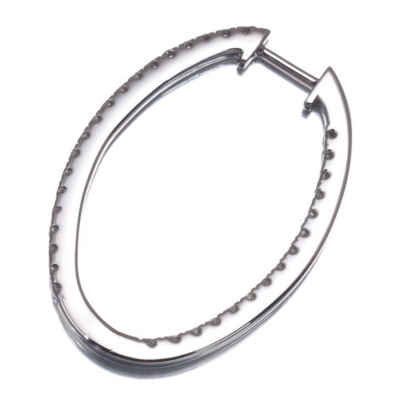 ポンテヴェキオ K18WG ダイヤ 片耳ピアス K18WGブラックダイヤモンド