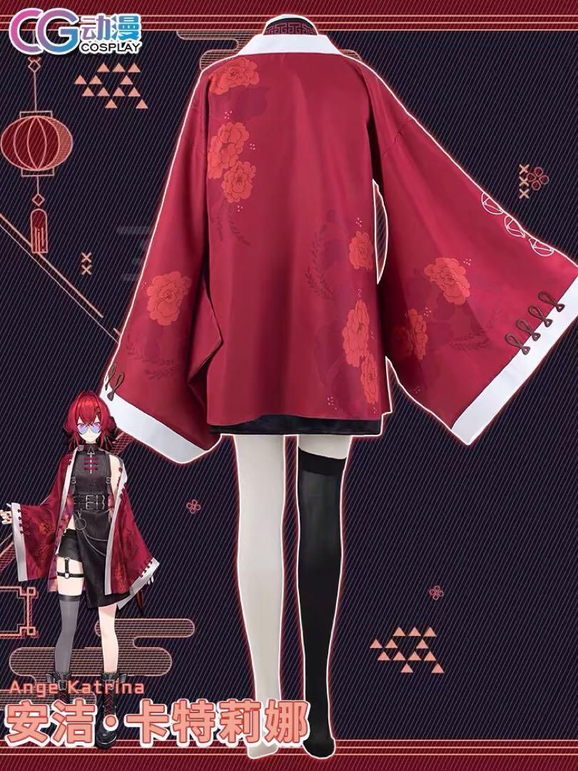 にじさんじ アンジュ・カトリーナ コスプレ衣装 チャイナ ウィッグ にじさんじ アンジュ・カトリーナ コスプレ衣装 チャイナ ウィッグ