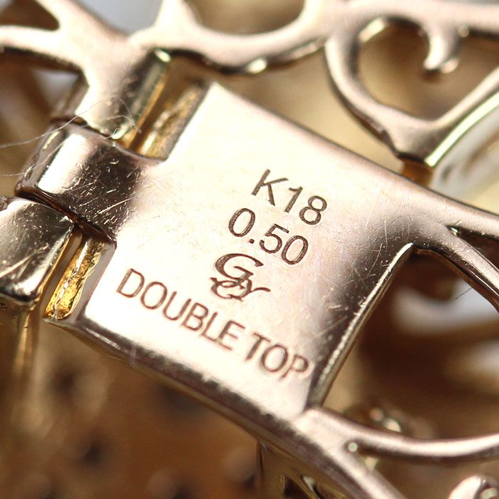 ゆきざき K18PG ピンクゴールド ダブルトップ ダイヤ ペンダントトップ