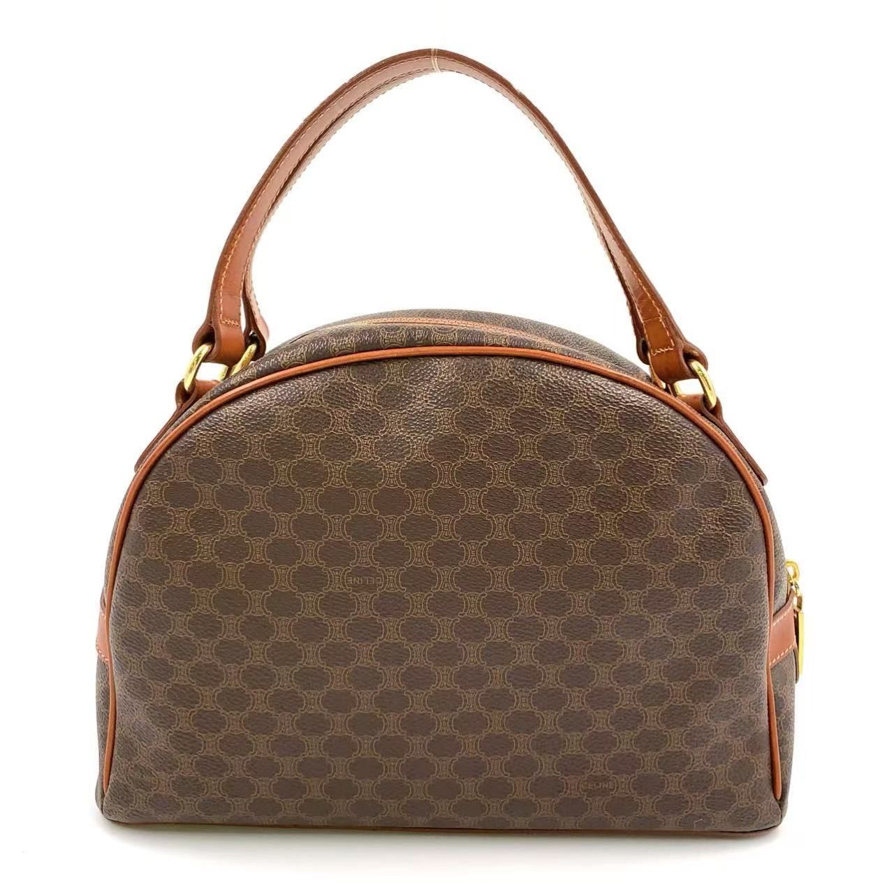 【CELINE】2wayバッグ　ハンドバッグ　マカダム柄　PVC ダークブラウン 楽天市場】CELINE セリーヌ 馬車金具 マカダム柄 2way