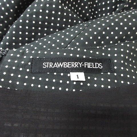 strawberry fielsストロベリーフィールズ ブラックギンガムチェック ストロベリーフィールズ STRAWBERRY-FIELDS ワンピース ひざ丈