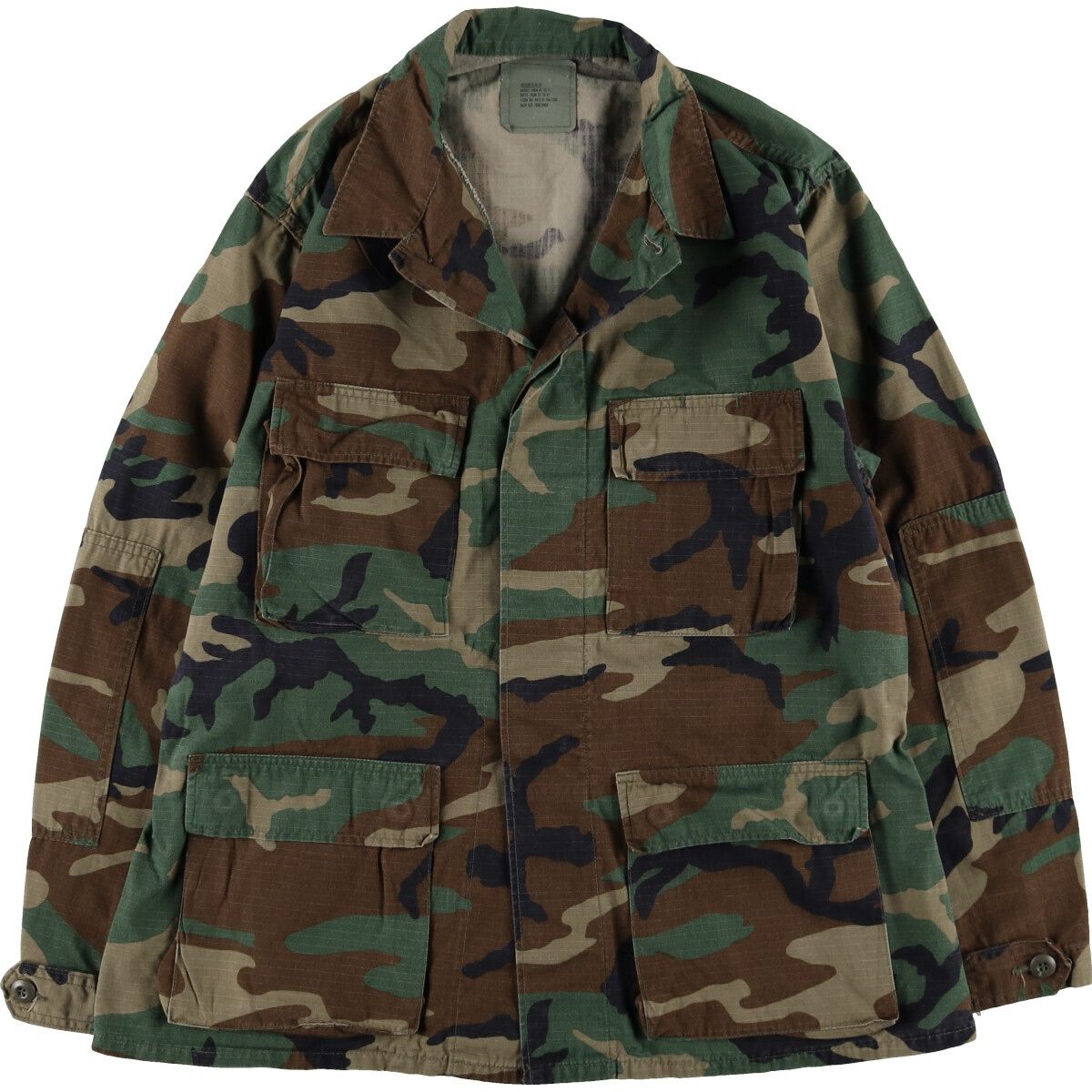 古着 80年代 米軍実品 迷彩柄 ウッドランドカモ ミリタリー コンバットジャケット USA製 MEDIUM-REGULAR メンズM相当/eaa481264