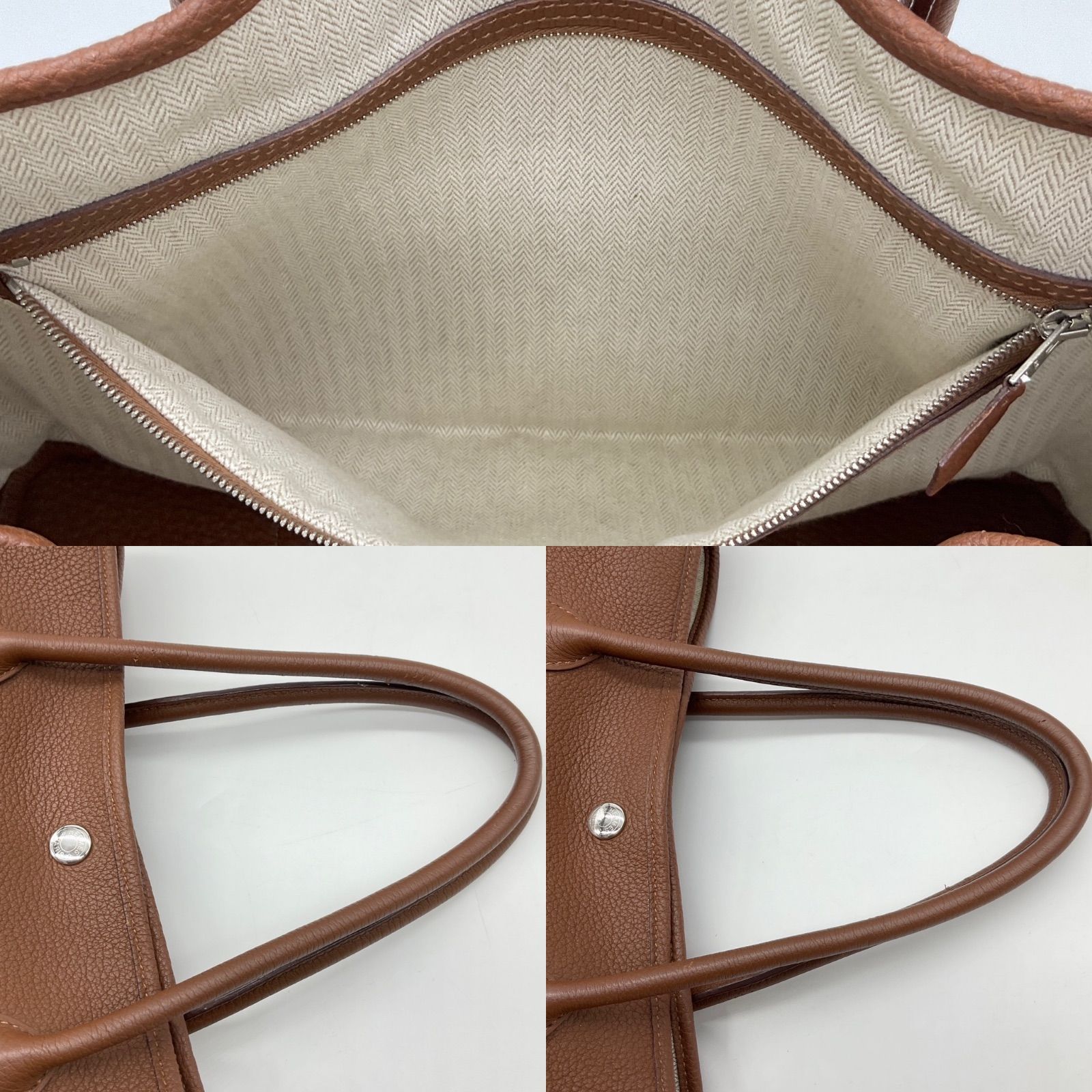 HERMES エルメス ガーデンパーティ PM トートバッグ ネゴンダ ブラウン 