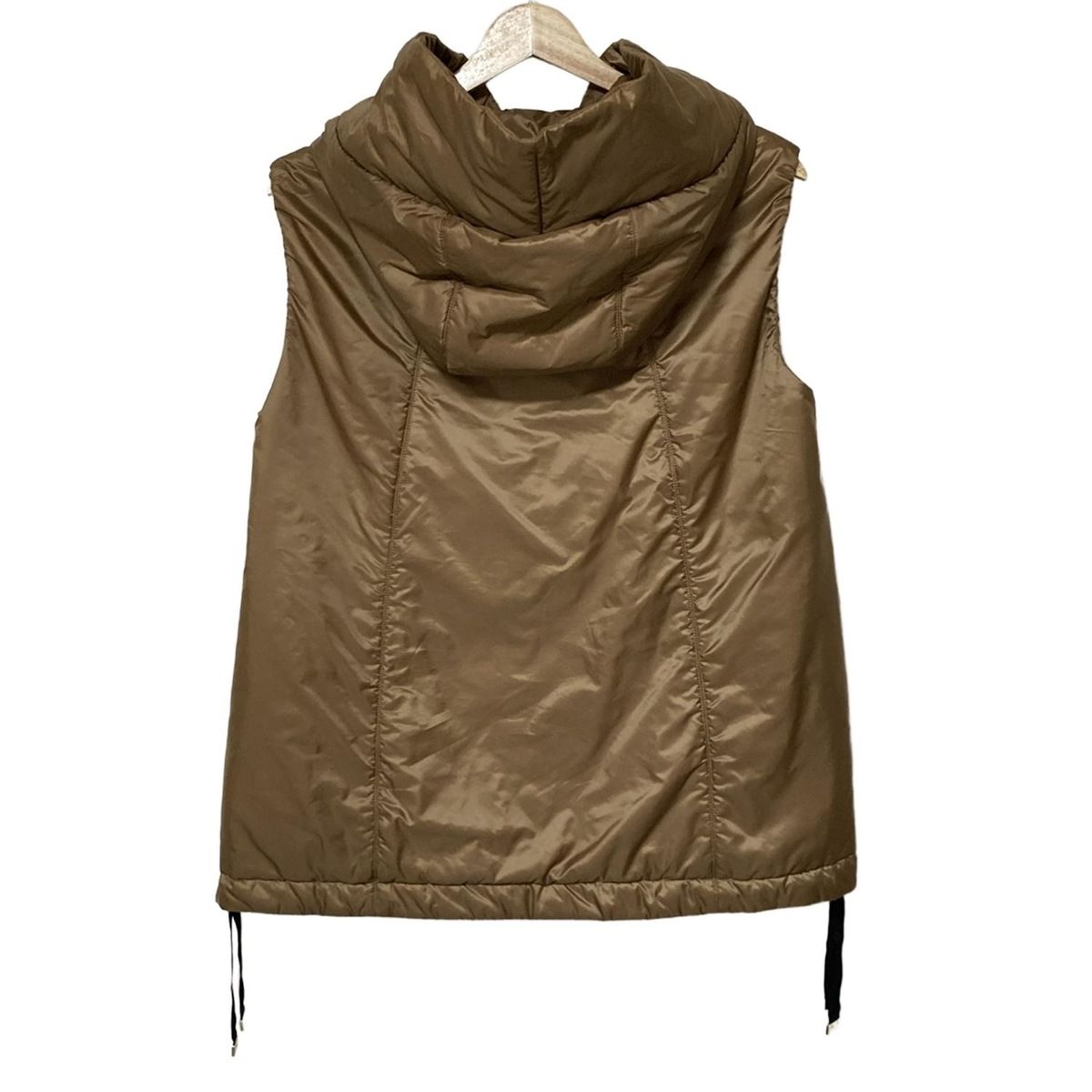 Max Mara マックスマーラ ベスト サイズJ 38 レディース - ブラウン 中綿 ジップアップ