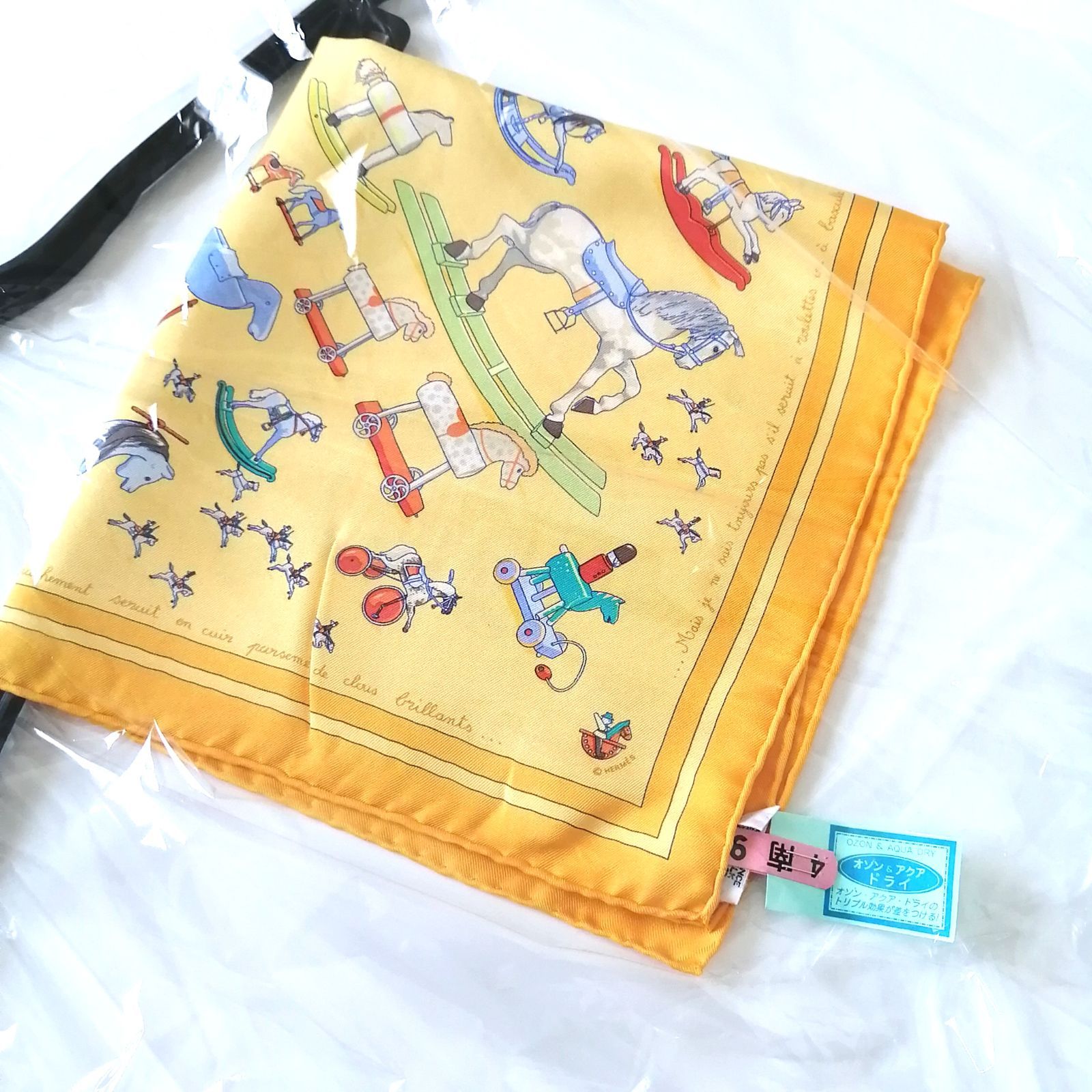 美品 エルメス HERMES カレ45 スカーフ ガヴロッシュ お馬の話を