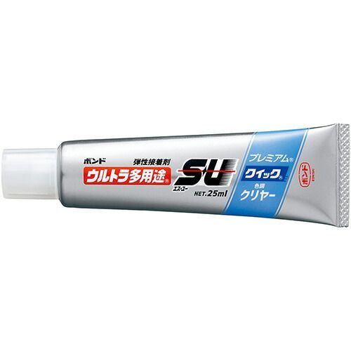 （まとめ） コニシ ボンド　ウルトラ多用途ＳＵ　プレミアムクイック　２５ｍｌ #05802 4901490058020 ●容量：２５ｍｌ プレミアムクイック ●成分：シリル化ウレタン樹脂系●ヘラ１枚付 ●金属・コンクリート・発泡スチロール 1本【×20セット】