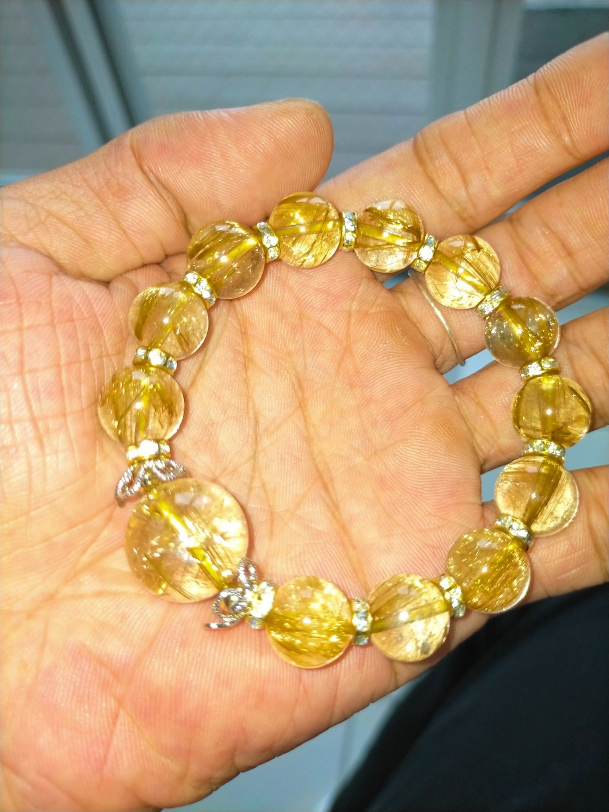 キャッツアイゴールドタイチンルチル ハイグレード大珠16.5mm 12mm  