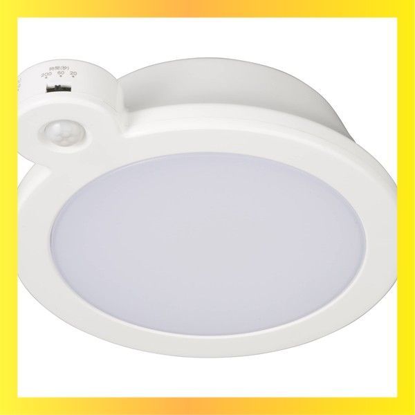 新品送料無料Color:電球色_Size:100形_Style:センサー機能つき オーム電機 シーリングライト LED センサー ミニ 人感センサー 明暗センサー 廊下 階段 トイレ 内玄関 クローゼット 洗面所 LEDミニシ