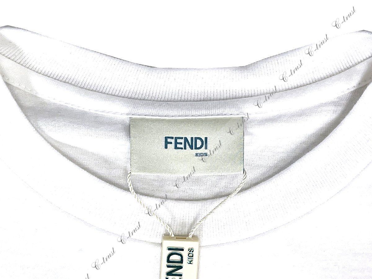 FENDI ロゴ Tシャツ キッズ 3A FFロゴ 蛍光 色 FENDI KIDS 3A（100cm