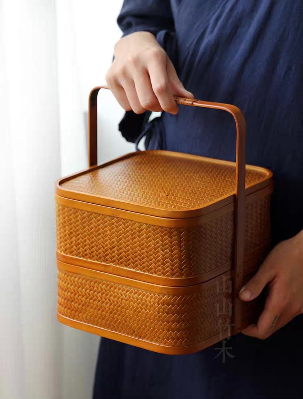 古民具 竹籠 カゴ 竹編み 茶摘み 昭和レトロ 古道具 民芸 リノベ