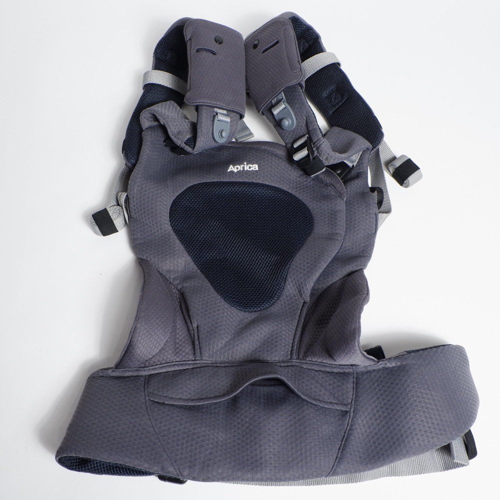 外出・移動用品 Aprica 抱っこ紐 メッシュ グレー よだれパッドなし