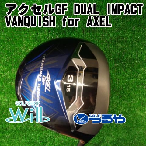 中古】フェアウェイウッド ツルヤ アクセルGF DUAL IMPACT/VANQUISH