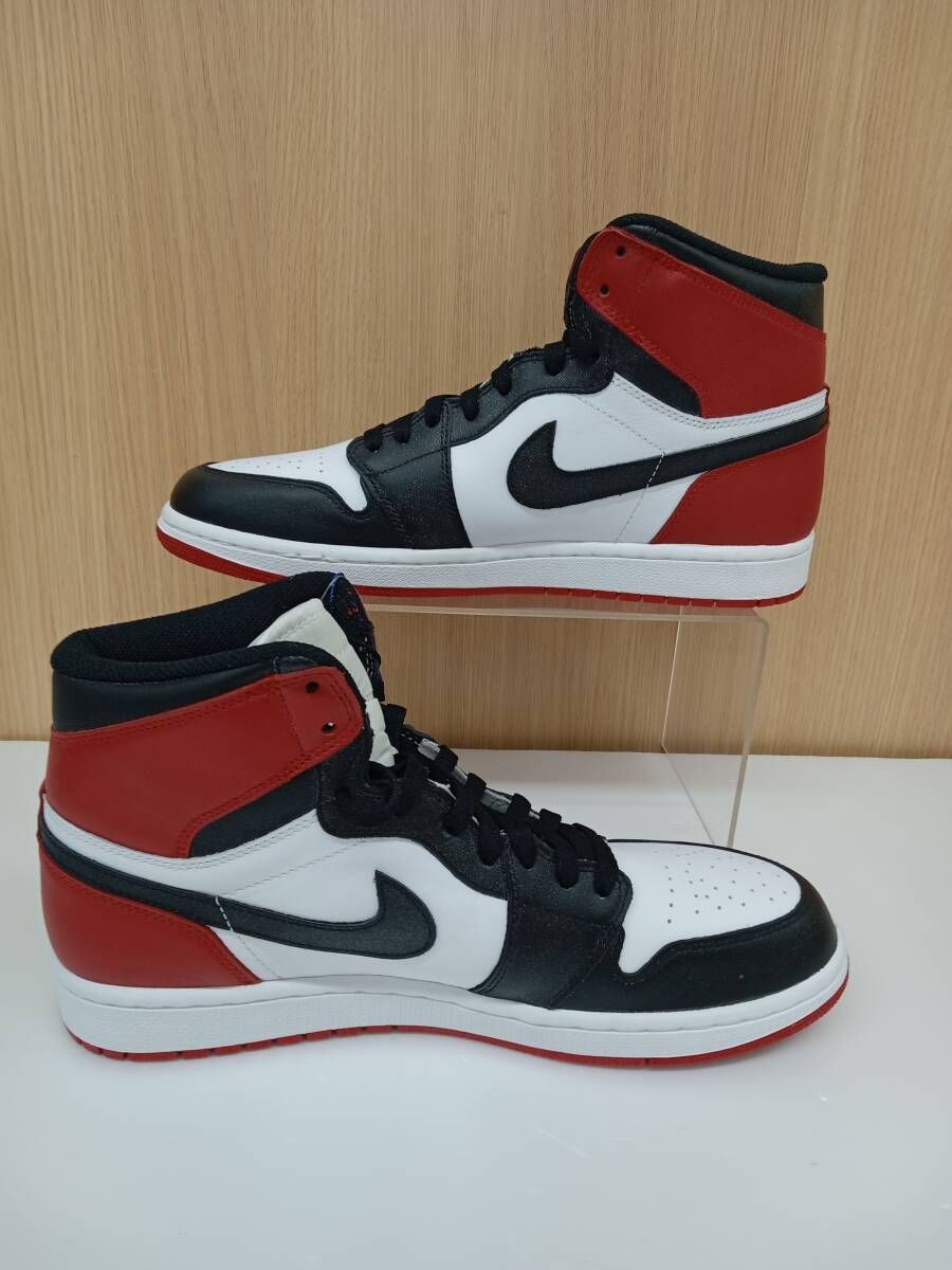 美品 Nike ナイキ Air Jordan 1 Retro High OG Black Toe 2013 エアジョーダン1 レトロ  555088-184 箱 替え紐あり 29 レッド 通年