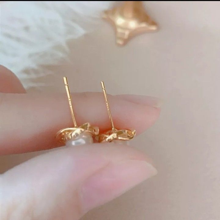X362 ピアス 韓国 レディース ゴールド パール おしゃれ プレゼント 