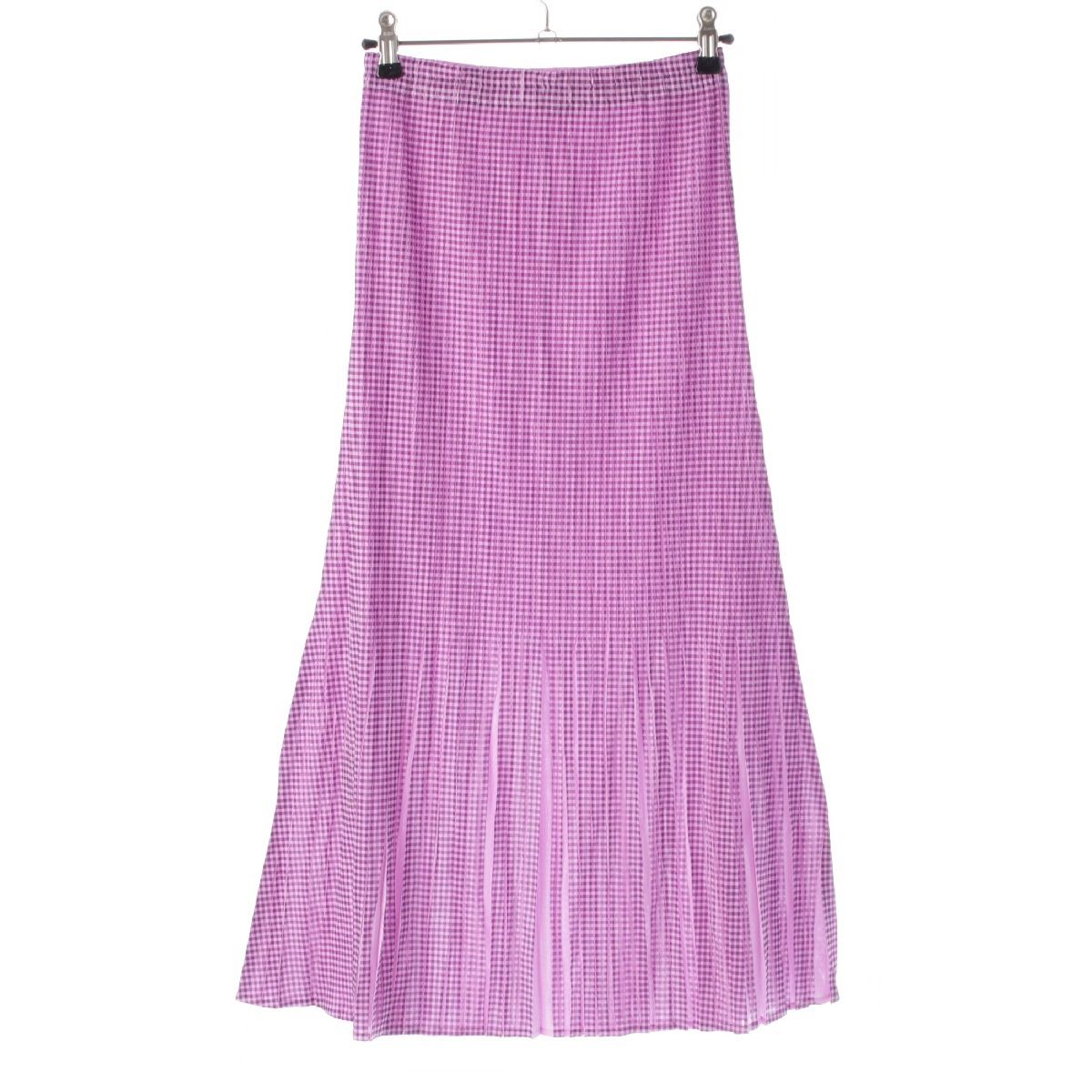 PLEATS PLEASE ISSEY MIYAKE チェック柄　ロングスカート PLEATS PLEASE チェック スカート