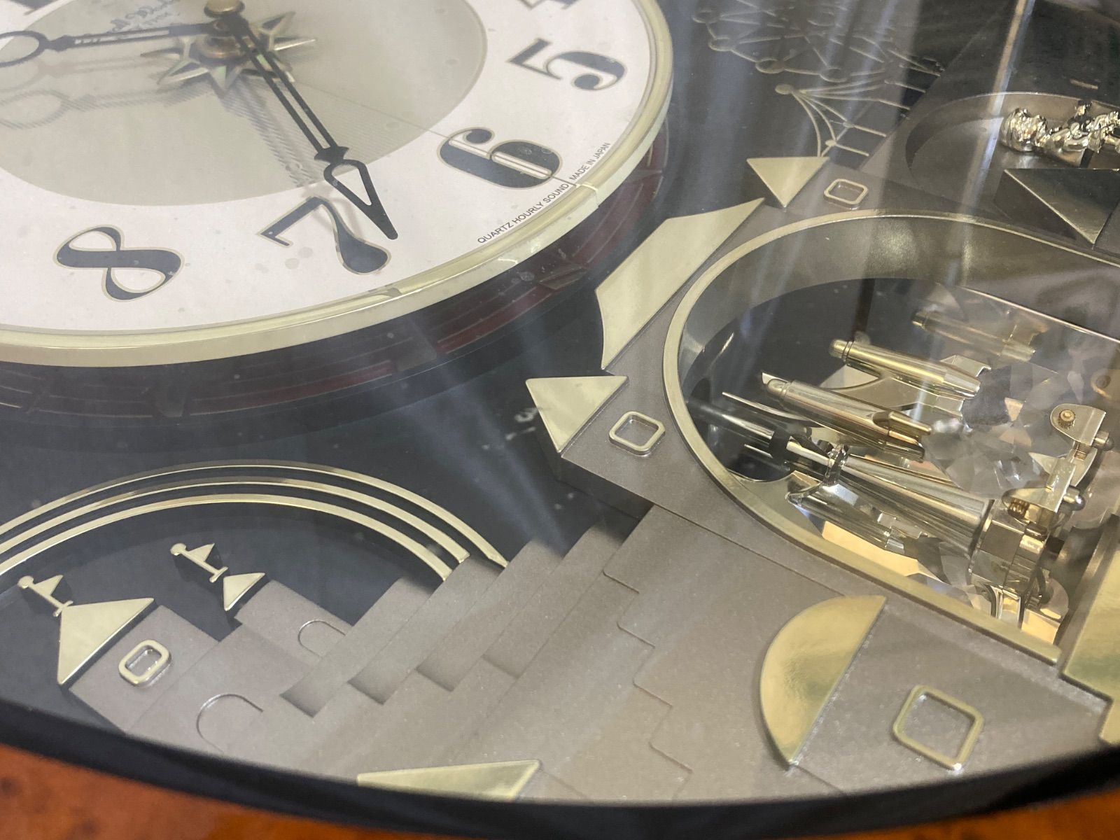 リズム時計 からくり時計 4MH752 パルタージュ スワロフスキー