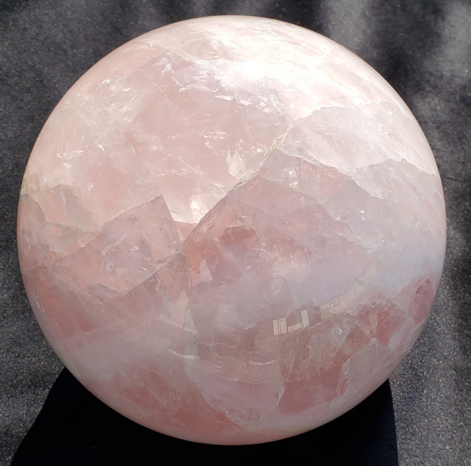 ローズクォーツ 丸玉 直径 約13cm 希少】大型ローズクォーツ 丸玉 直径約13.5cm 天然石 3.4kg【特大