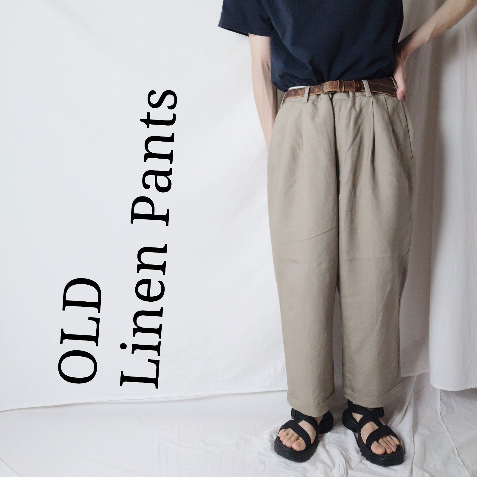 90~00s JOS.A.BANK ツータック リネンパンツ アメリカ古着