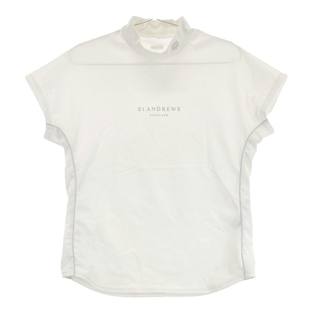 サイズ：L ST ANDREWS セントアンドリュース 2024年モデル モックネック半袖Tシャツ  ホワイト系 [240101391342]# ゴルフウェア レディース ストスト