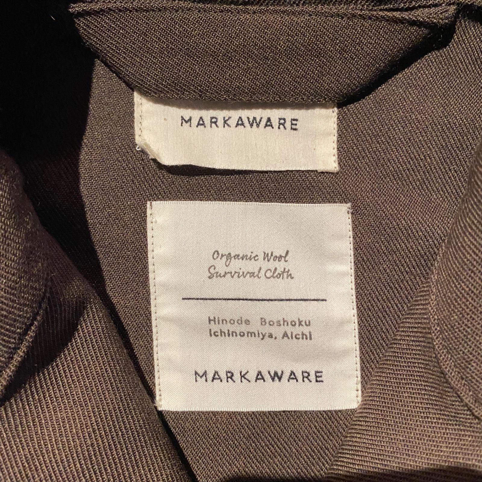 MARKAWARE 19AW UTILITY SHIRTS ORGANIC WOOL SURVIVAL CLOTH マーカ