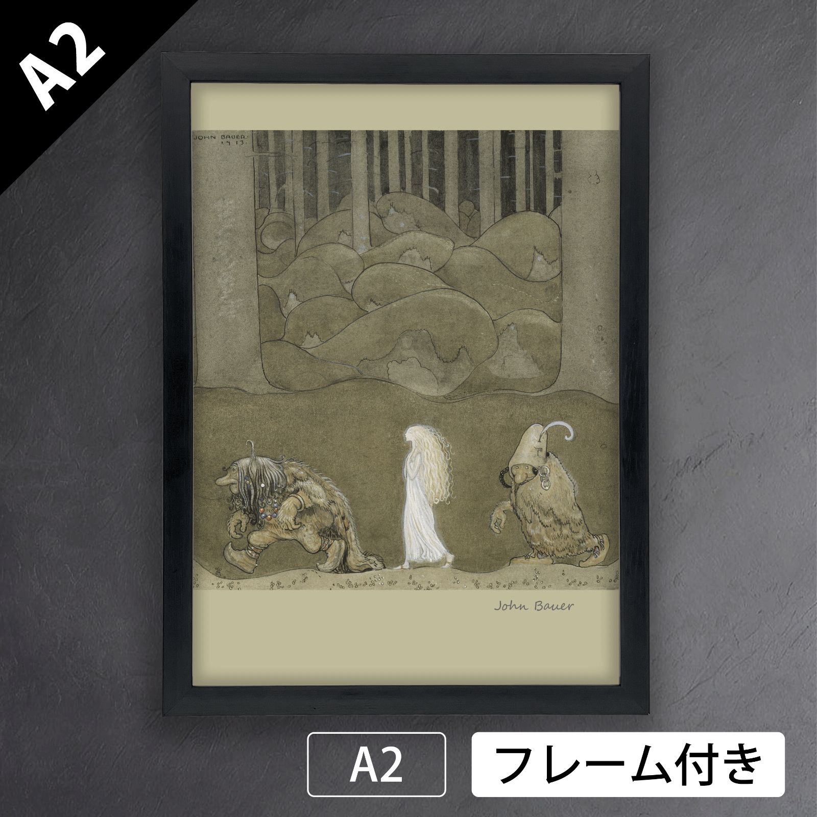 少女の油絵【金蓮花】1点物の原画◇作者サイン入り/F3号キャンバス