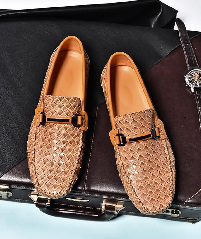 ローファー スリッポン 編み込み ドライビングシューズ 新品
