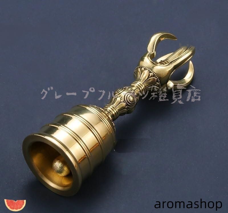 チベットみやげ仏教寺院デザイン?鈴ベルと思います。　音も鳴ります Amazon | (イスイ)YISHUI ティンシャ ベル チベットベル