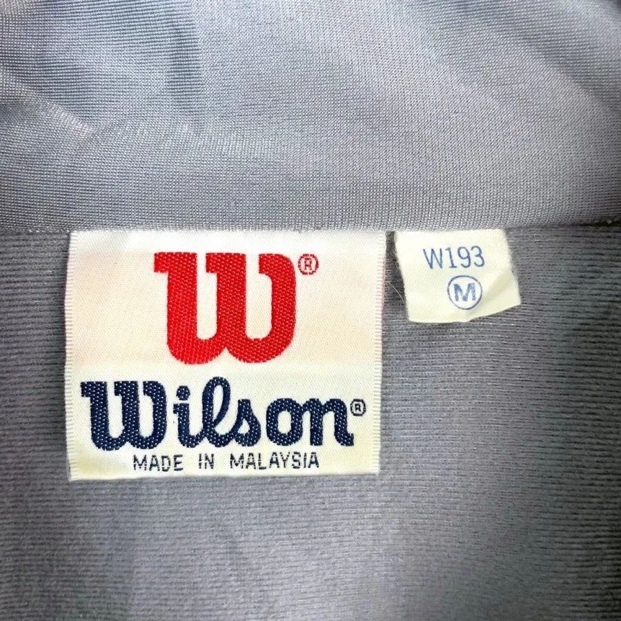 ウィルソンWilsonジャージトラックジャケット灰色グレー青ブルー白
