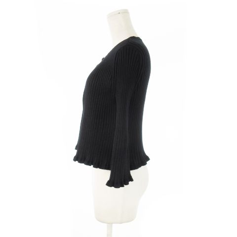 ミスアシダ　フリルカーディガン miss ashida(ミスアシダ) カーディガン サイズM レディース - ダーク