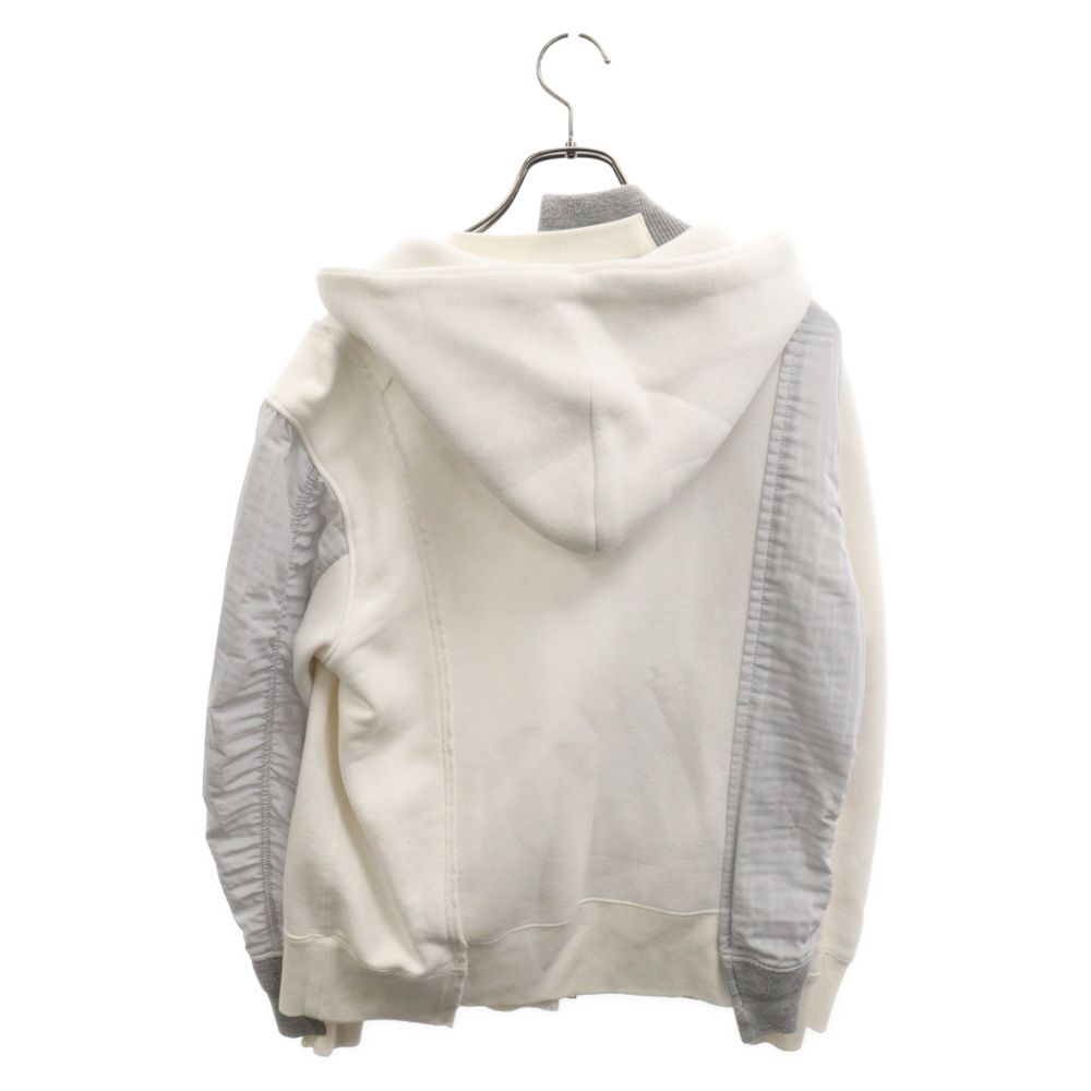 未使用　サカイ　sacai フーディ　パーカー　ホワイト 23-0647S sacai Sacai サカイ ×FRAGMENT DESIGN FRAGIL HOODIE