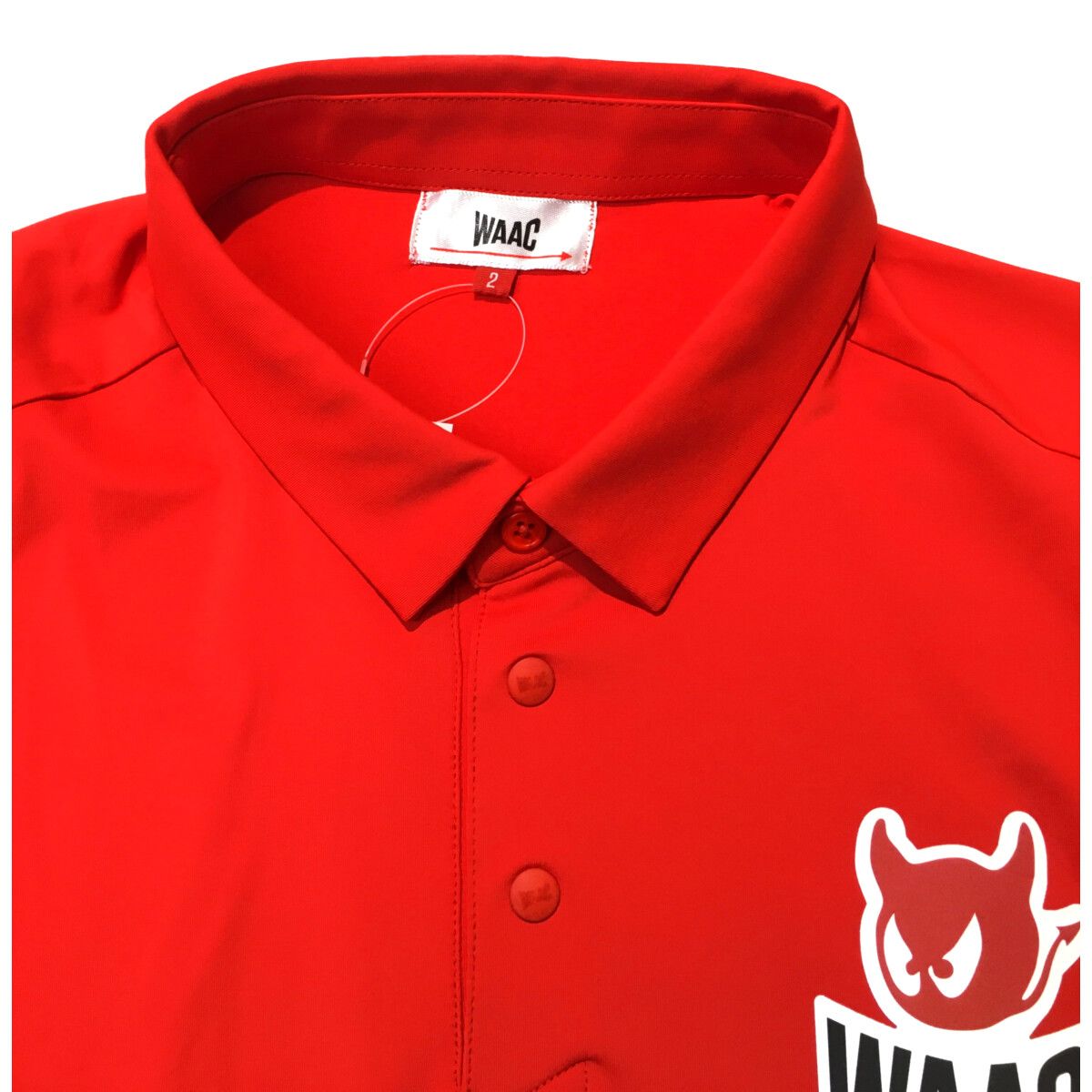 中古 メンズ ワック WAAC 半袖ポロシャツ 2(M) 赤 レッド 春夏