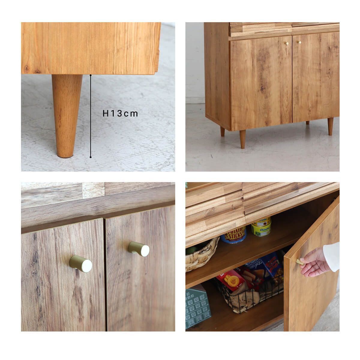 木製オープンシェルフ 引き出し付き 楽天市場】オープンラック 無垢材 オーク材 ウッドラック