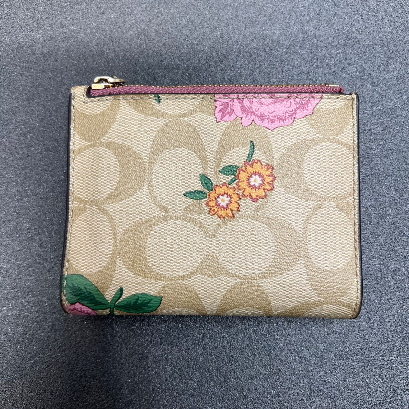 COACH コーチ 財布 二つ折り財布 花柄 2413 フラワー シグネチャー