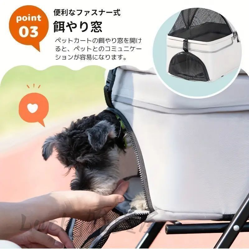 KIKII ペットカート 犬用ベビーカー 犬 猫バギー 分離型 4輪